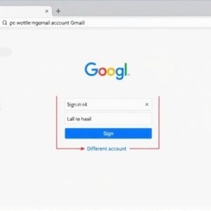 sign in with a different account on gmail