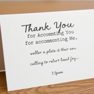 Thank You for Accommodating Me Personalized Appreciation Cards