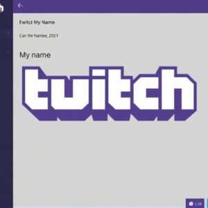 can i change my name on twitch